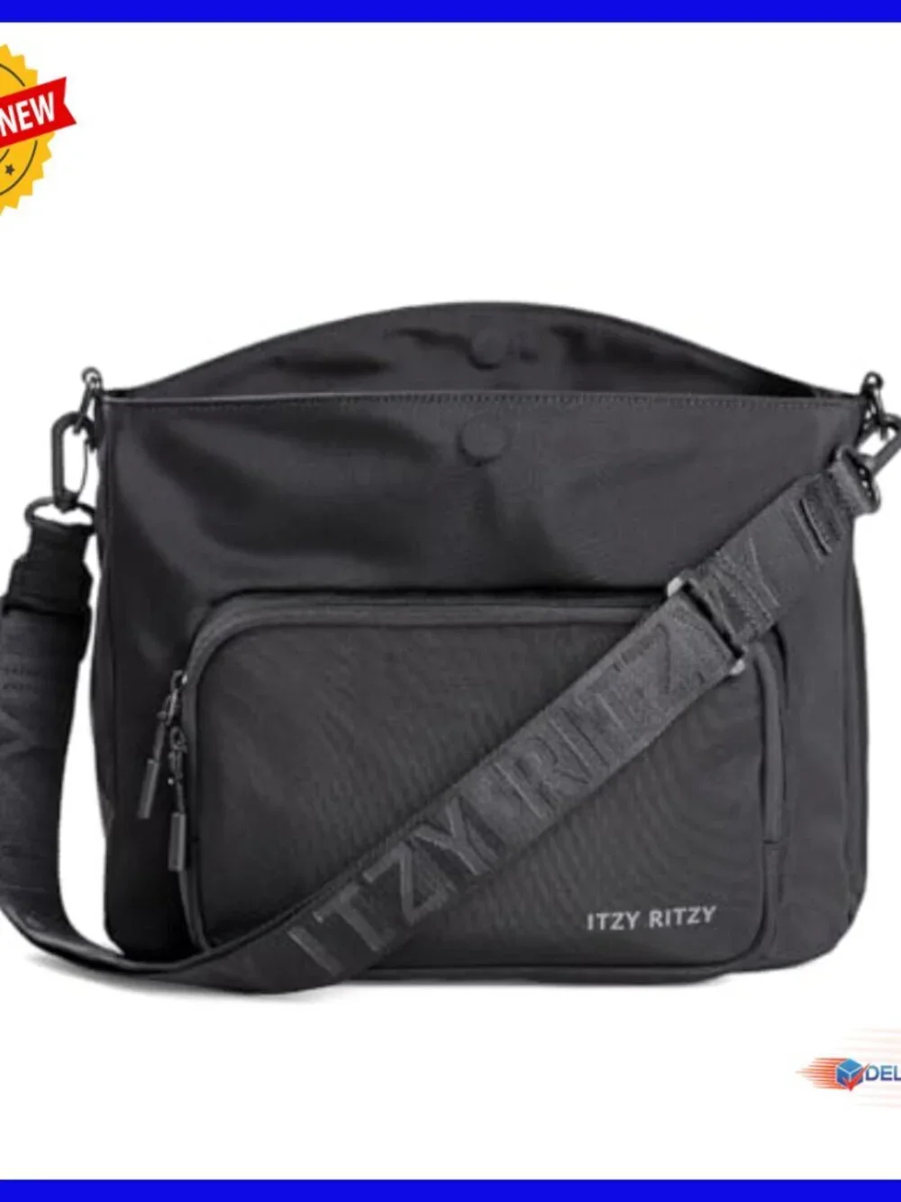 Convertible Stroller Organizer Crossbody Bag with Bottle Holders & Smart Pockets